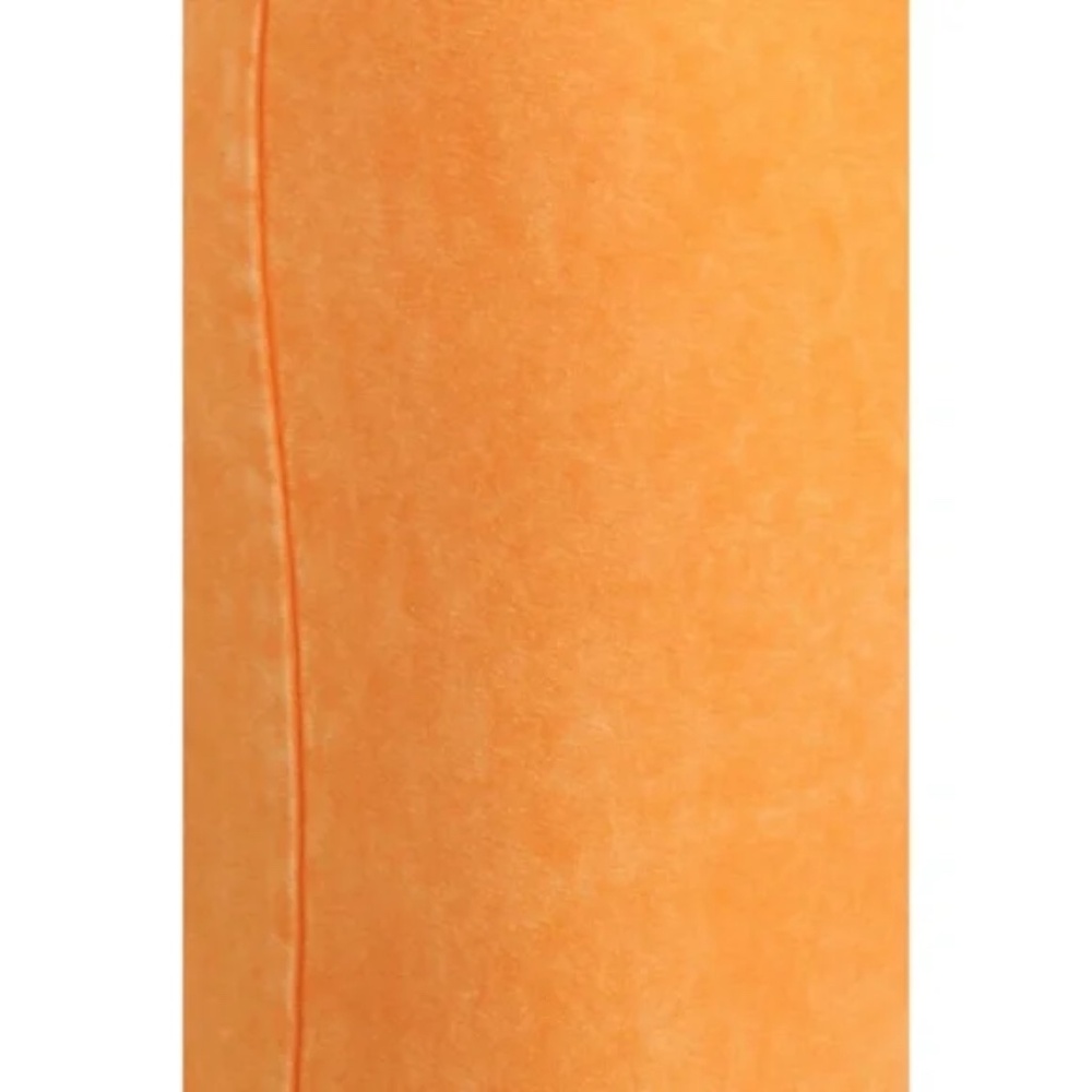 Tangerine Orange Boho Mineral Wash Stretch Flared Bell Bottom Casual Pants - Picture 5 of 6
